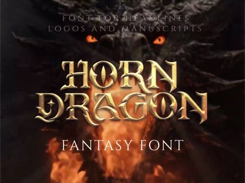 Horn Dragon Font – Medieval Gothic Fantasy Typeface for Headlines, Rpgs - Etsy