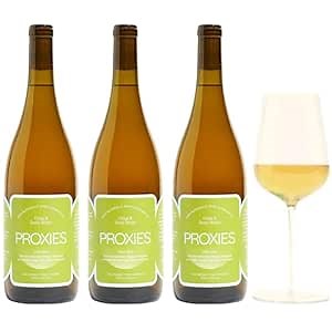 Proxies Blanc Slate Non-Alcoholic Wine Alternative 3-Pack (750mL) | Low Sugar, Low Calorie, Vegan, Gluten-Free | 40 Calories & Only 6g of Sugar | Crisp & Zesty Alcohol-Free White Wine