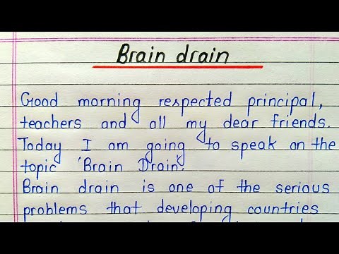 Brain drain speech in english for students