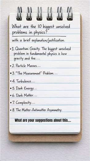#top 10 unsolved problems in physics# by math master#