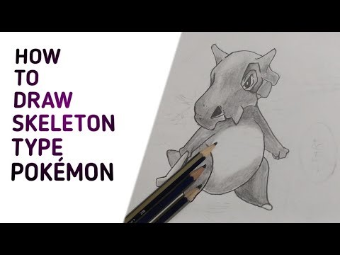 HOW TO DRAW SKELETON TYPE POKÉMON STEP BY STEP