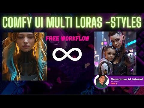 How to use Multiple loras, Comfy UI tutorial Efficient Nodes , --The Easy way-