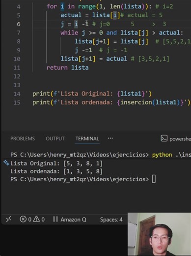 Método de inserción #software #pythonfacil #pythondesdecero #aprendepython #python @Henry