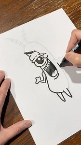 5.3K views · 173 reactions | How to draw Plankton from Sponge Bob #art #artist #drawing #fbreels #reelsvideos #reelsinstagram #asmrsounds #satisfying #satisfyingvideos | Dude Drawz | Facebook