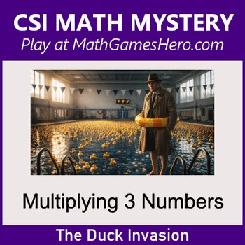 Multiplying 3 Numbers | Digital CSI Math Mystery Game