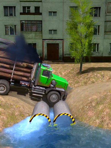 Mudrunner Simulation: Spinning Tires in Mercedes 188