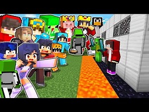 1000 YouTubers vs The Most SECURE Minecraft House - gameplay by Mikey and JJ (Maizen Parody)