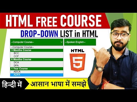 Create dropdown list in html | html tutorial for beginners | by Rahul Chaudhary #dropdownlist