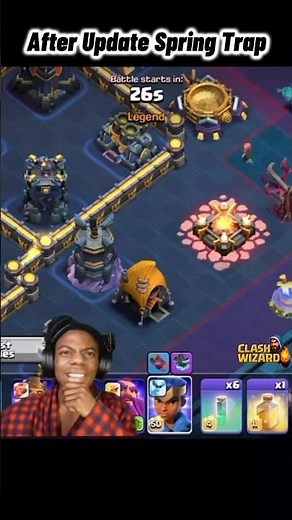 Royal Champion Vs Spring Trap | clash of clans | #shorts #coc #clashofclans