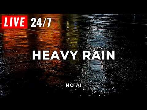 🔴 Heavy Rain — Block Noise & Sleep DEEPLY (NO AI)