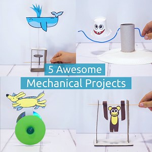 730K views · 2.9K reactions | These 5 amazing mechanical toys are great projects to do with children to inspire them thinking like engineers #TheDadLab #familyfun #letscraft #homeschool #halloweencrafts | TheDadLab | Facebook