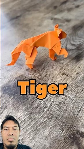 Tiger #origami #papercraft #tutorial