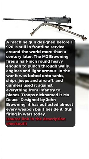 Machine gun still in service after ninety years #short #history #ww2