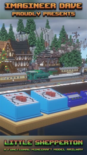 Create mod model railway! - Christmas special #shortvideo #shorts #createmod #modelrailway