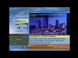 Weatherscan Emulator - Cold Weather Advisory - Oklahoma City - 1/05/2025