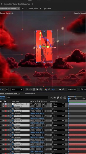 Estudos de animação do logo da Netflix no After Effects