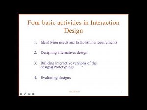 Topic 4 HCI: Process of interaction design