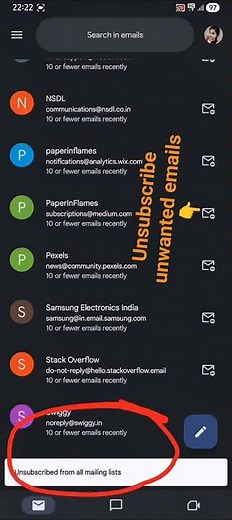 How to unsubscribe unwanted emails in gmail