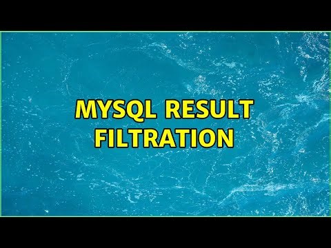 MySQL Result Filtration