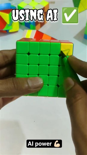 5by5 cube solve by using Ai 😱 l ai tricks l #cube #shortclips #video