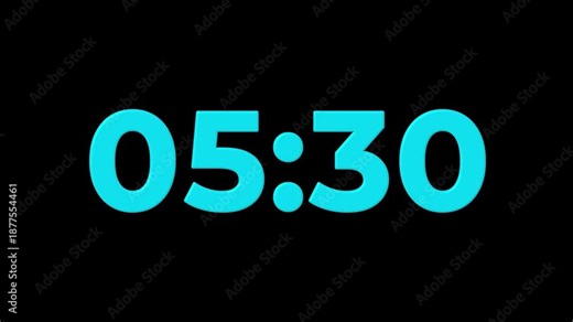 6 minutes Digital countdown 360 seconds. one minute countdown timer animation. Dynamic 360s Countdown Animation Engaging Timer Visuals for Events 4k video