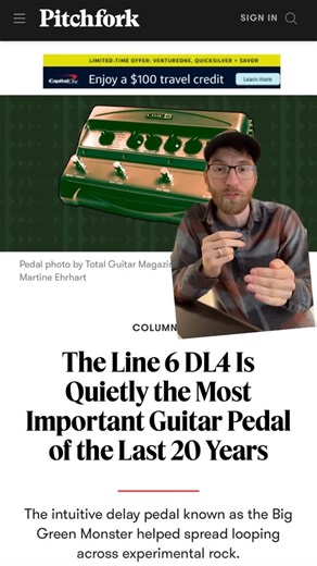 Soundbites on Instagram: "What’s your favorite pedal? #line6 #dl4 #musictech #musichistory #guitarpedals @official_line6"