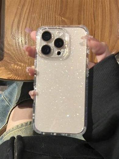 Minimalist Shockproof Thick Glitter Transparent Phone Case, Compatible With IPhone 17 Pro Max/17 Pro/17 Air/17/16 Pro Max/16/16 Pro/16 Plus/15/15 Pro Max/15 Plus 15 Pro/14 Pro Max/14 Pro/14/13 Pro Max/13/13 Pro/13 Pro Max/12/12 Pro Max/12 Pro/11/11 Pro Max/11 Pro, Soft Cover | SHEIN