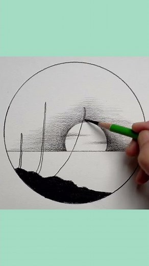 Easy pencil landscape drawing#art #beginners #pencildrawing