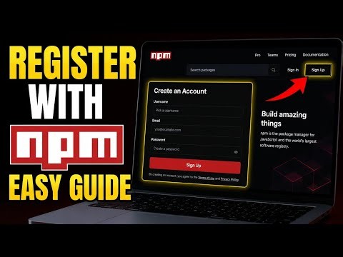 How to register with npm for managing mobile JavaScript dependencies - Full Guide