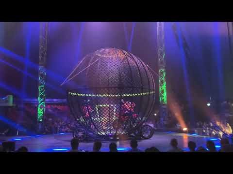 Motorbike stunts at circus extreme today