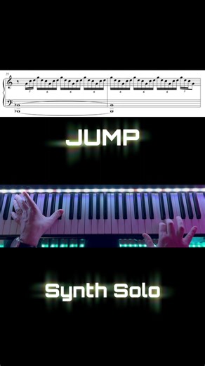 Energetic Van Halen Jump Synth Solo on Piano