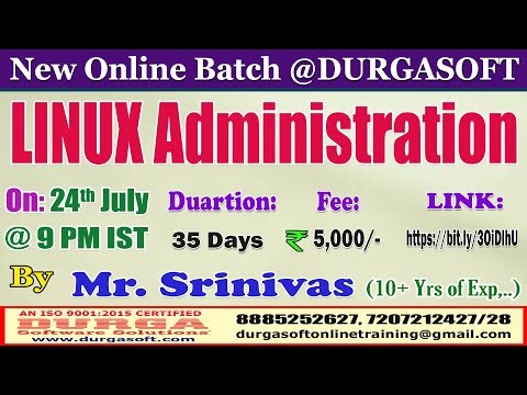 LINUX Administration Online Training @ DURGASOFT