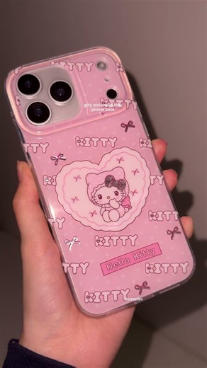 girly pink hello kitty phone case🎀✨ #hellokitty #phonecase