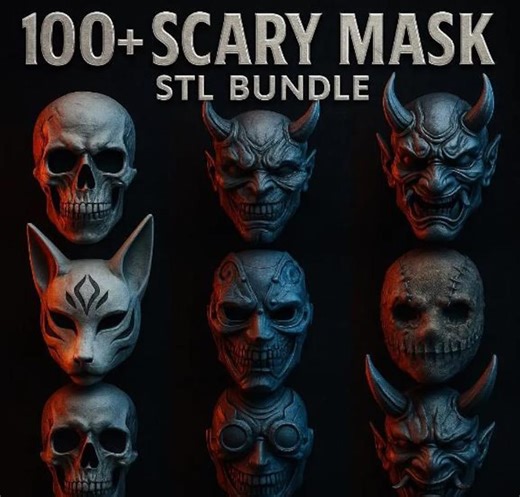 100  Scary Mask STL Bundle | 3D Print Files (digital Download) - Etsy