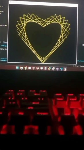 💻💛 I Coded a GOLD Love Shape in Python for Her (Red CPU)