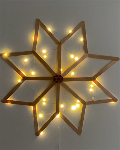 9.2M views · 41K reactions | Wood sticks star decor for Christmas | Magic Hands Creations | Facebook