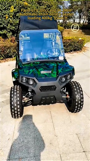 4x2 200cc Farm UTV 2 seats Automatic CVT loading 400kg Perfect for farmers, adventures,off-road fun cargo box 1000x1000x580mm Top speed,,55km/h (34.2 MPH) Dry weight 245kgs ( 540 lbs.) Shipping weight 300kgs Fuel consumption 3.5L/100km F/R disc brake Wheelbase 1650mm (65.0in) Vehicle dimension (L×W×H) 2250x1220x1397mm ( 88.6x 48.0x55.0 inch) emaxbike2016@gmail.com whatsapp: 0086 18565119998 | Emax Motorcycle Co.,Ltd