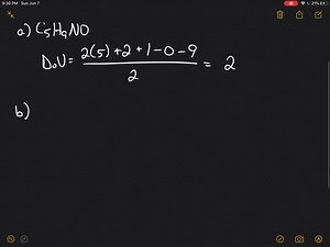 SOLVED:Calculate the unsaturation number for each of the formulas in parts (a) and (b) and each of the compounds in parts (c) and (d). [Try to work parts (c) and (d) using only the compound names.] (a) C3 H4 Cl4 (b) C5 H8  N2 (c) methylcyclohexane (d) 2,4,6 -octatriene