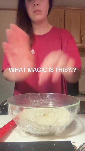 Assuming this is static electricity of some sort… but… basically this is what your childless millennial friend is up to on the average Monday night. Easy thanksgiving prep turned into a a white person drum magic show.