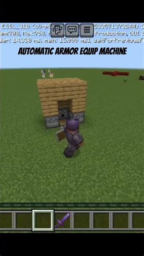 Automatic Armor Equip Machine in minecraft #minecraft
