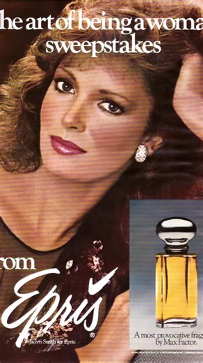 Stepping back into 1983 glamour with Jaclyn Smith for Epris by Max Factor 😍 ‘The art of being a woman’ never looked (or smelled) this provocative. Pure retro magic! 💄🌹 Who else loves vintage beauty ads? #VintageAd #80sNostalgia #JaclynSmith #RetroBeauty #VintagePerfume #MaxFactor #NostalgiaCore #RetroAdvertising #VintageVibes #80sGlam #BeautyThrowback #CharliesAngels | Gr8magz Vintage Magazines & Print Ads
