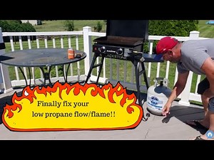 Getting low propane flow? Reset your propane regulator on grill/griddle.