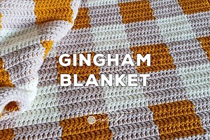Crochet Gingham Blanket [Free Video Tutorial & Written Pattern!] — Hooked by Robin