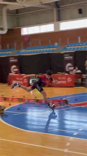 High Speed Slalom Action at Spanish Inline Freestyle Championship
