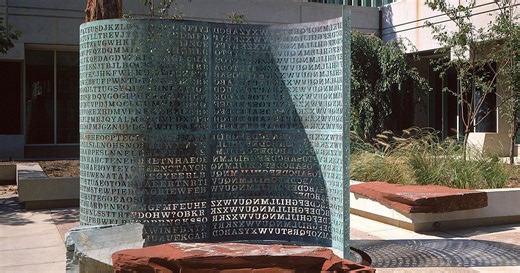 Info to decipher secret message in Kryptos sculpture at CIA headquarters sells for close to $1M