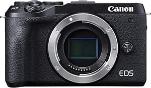 Canon Mirrorless Camera [EOS M6 Mark II] (Body) for Vlogging|CMOS (APS-C) Sensor| Dual Pixel CMOS Auto Focus| Wi-Fi |Bluetooth and 4K Video, Black