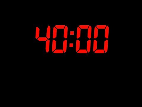 40 Minute Red Digital Countdown Timer (No Ads, Clear End Alarm)