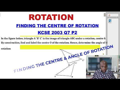How to find the angle and centre of rotation by construction