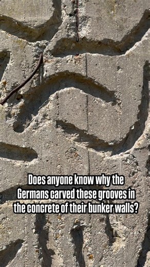 Walk Among Heroes | Does anyone know why the Germans carved these grooves in the concrete of their bunker walls? #WWIIHistory #WWIIBunkers #GermanBunkers... | Instagram