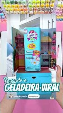 Making a viral mini-brand refrigerator #refrigerator #minibrands #diy #art #coloring #drawing #viral